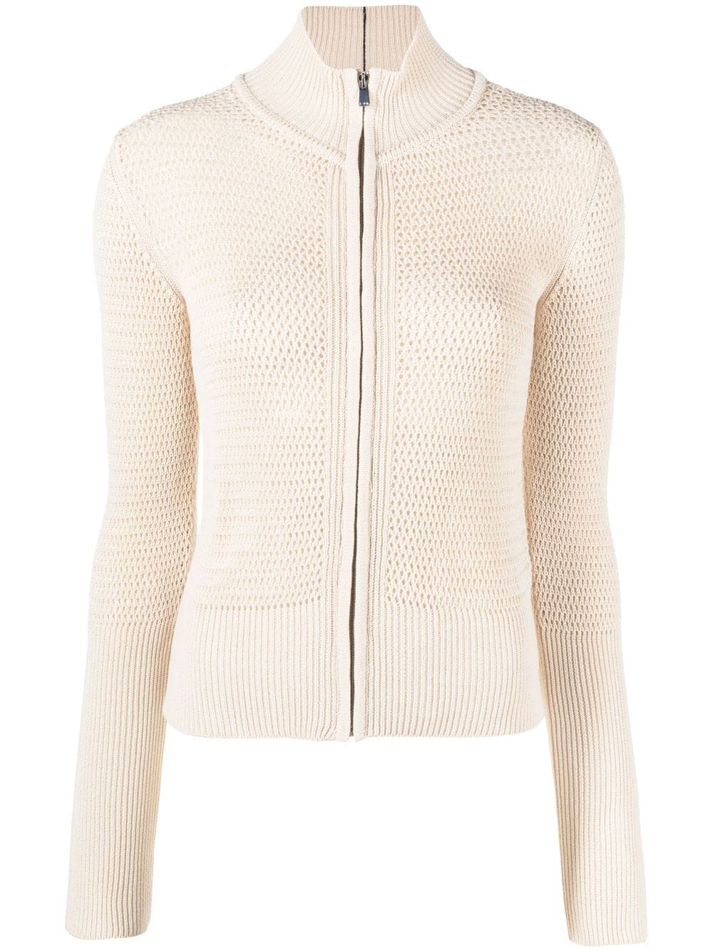 There Was One open-knit zip-up cardigan - Neutrals von There Was One