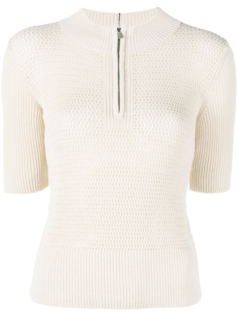 There Was One open-knit zip-up top - Neutrals von There Was One