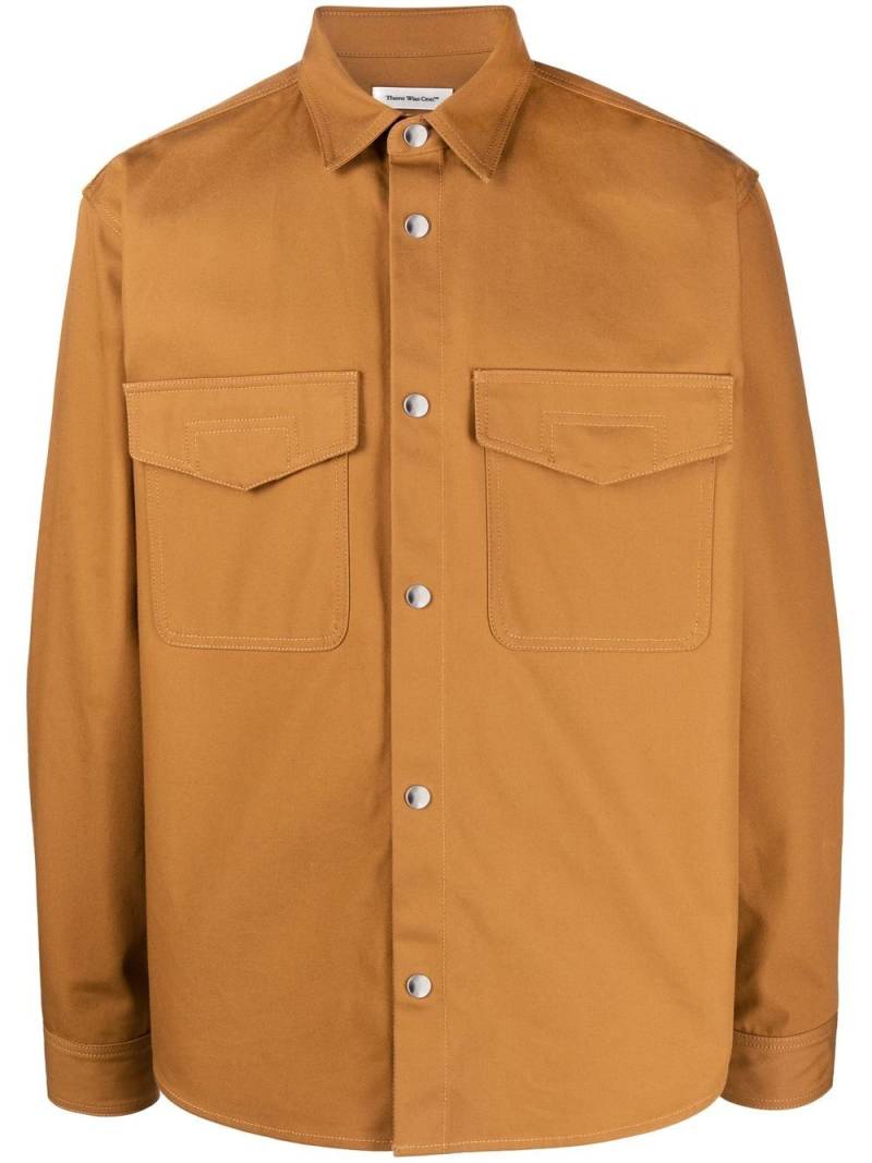 There Was One cotton shirt jacket - Brown von There Was One