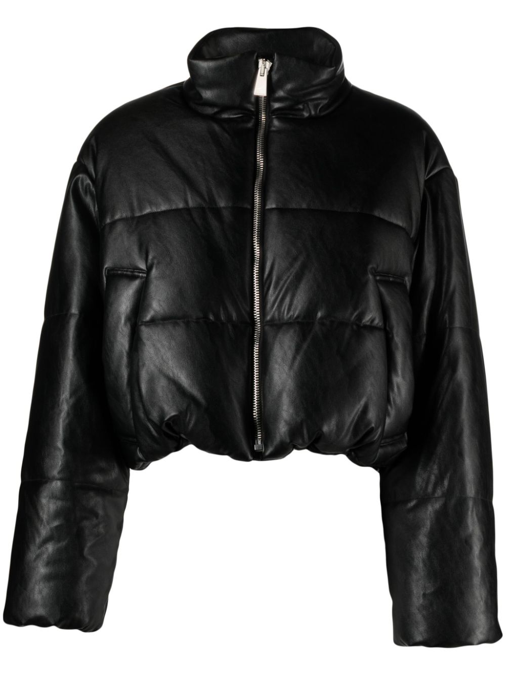 There Was One padded faux-leather cropped jacket - Black von There Was One