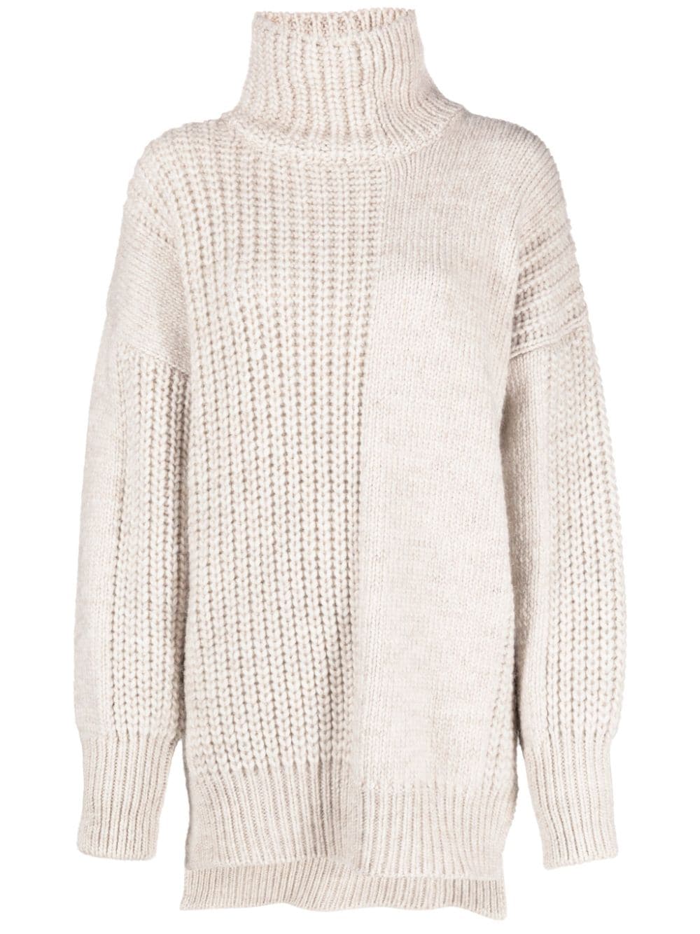There Was One patchwork chunky-knit jumper - Neutrals von There Was One