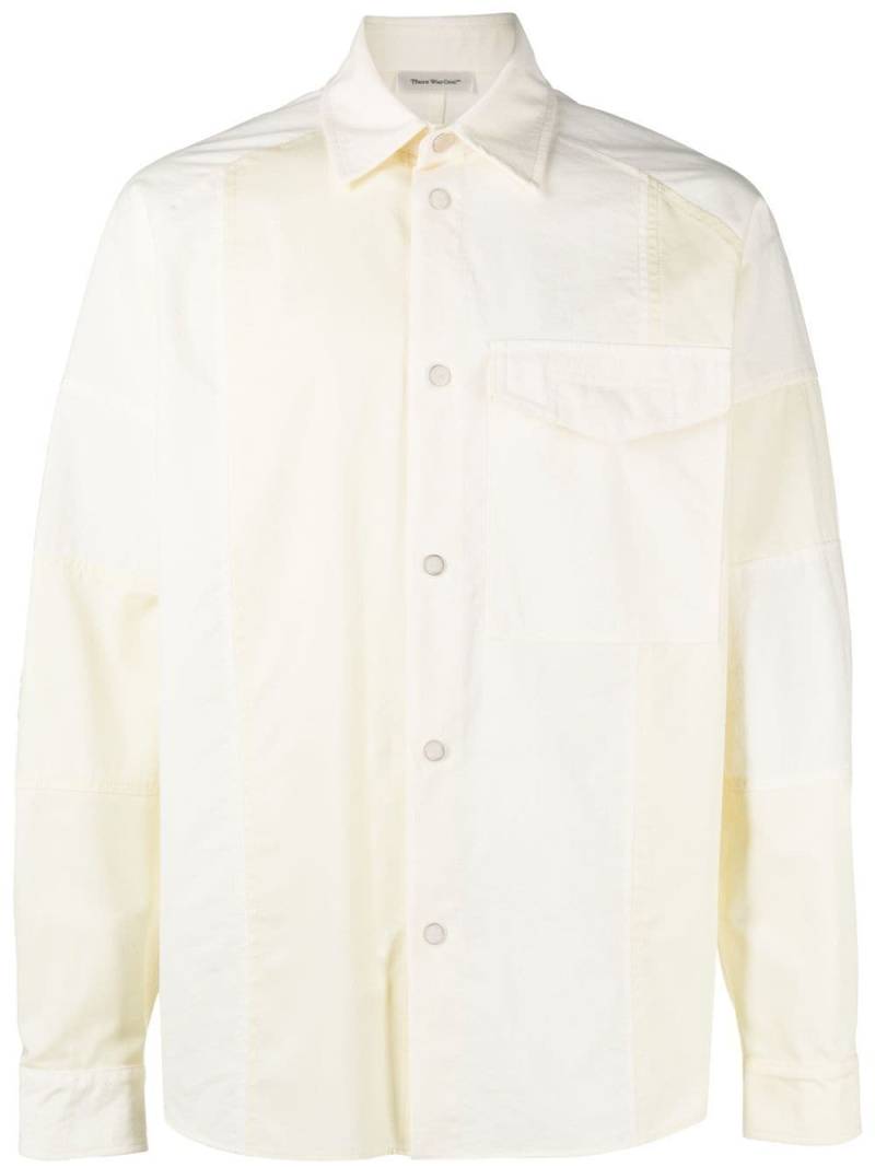 There Was One patchwork cotton overshirt - Neutrals von There Was One