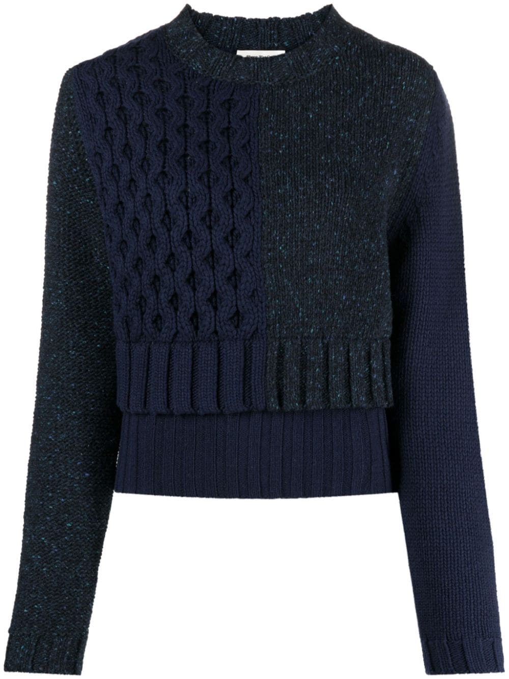 There Was One patchwork-knit layered jumper - Blue von There Was One