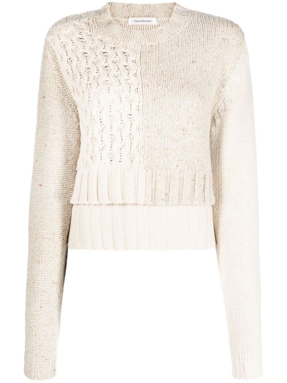 There Was One patchwork-knit layered jumper - Neutrals von There Was One