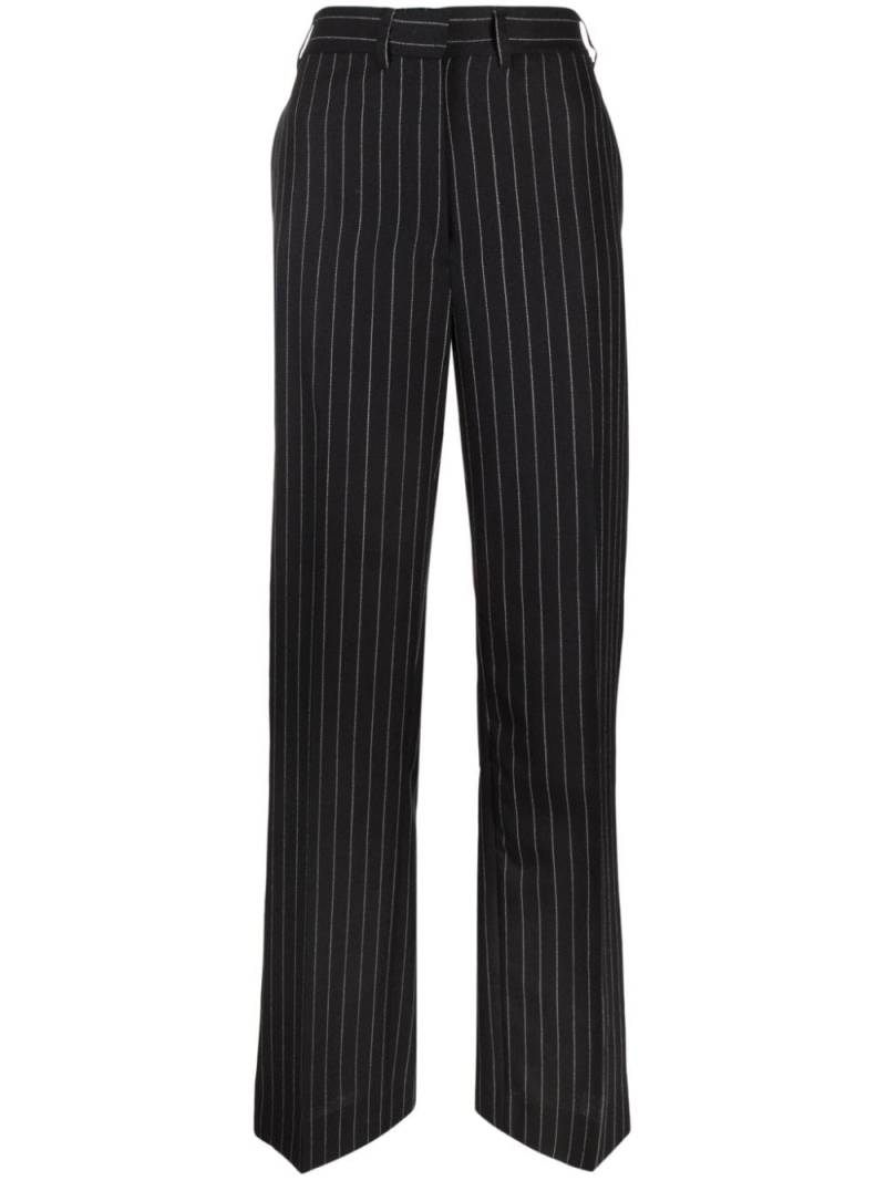 There Was One pinstripe-pattern tailored wool trousers - Black von There Was One