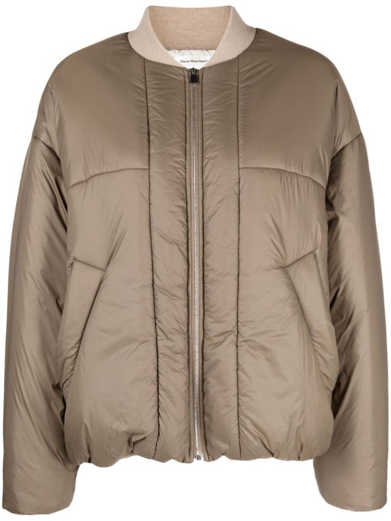 There Was One quilted padded bomber jacket - Green von There Was One