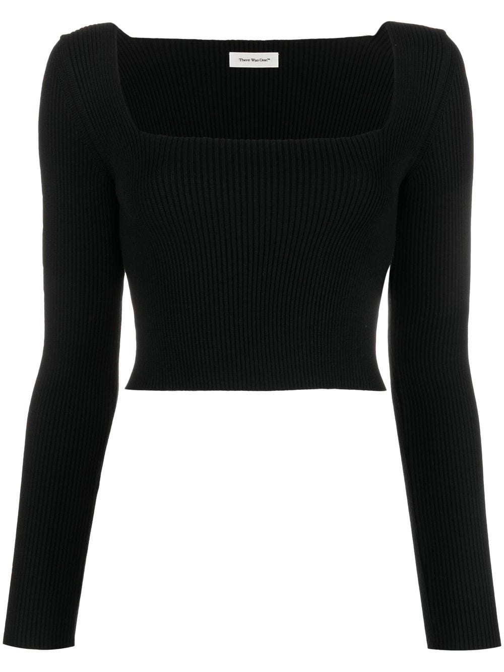 There Was One square-neck ribbed knit top - Black von There Was One