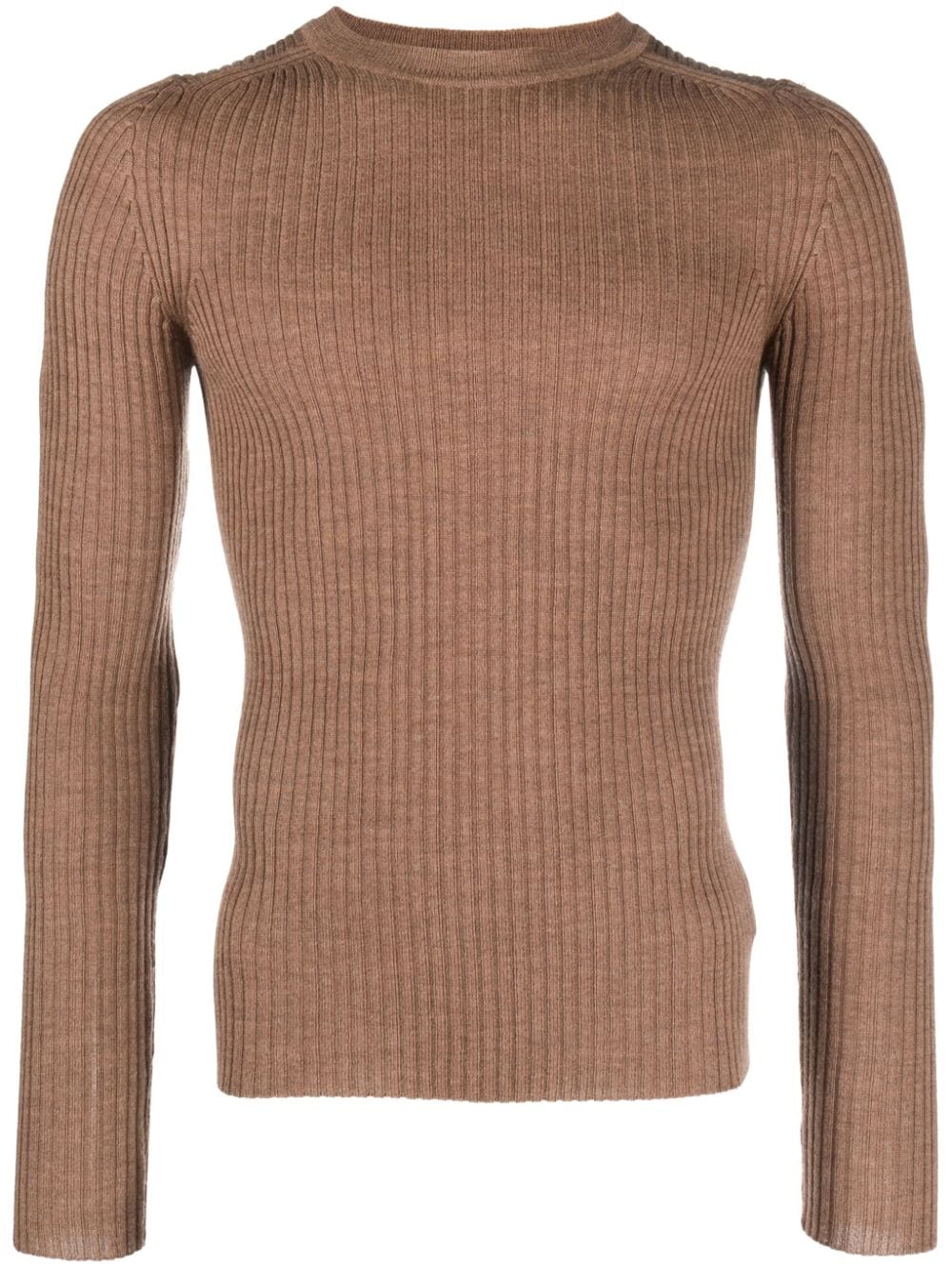 There Was One ribbed-knit wool jumper - Brown von There Was One