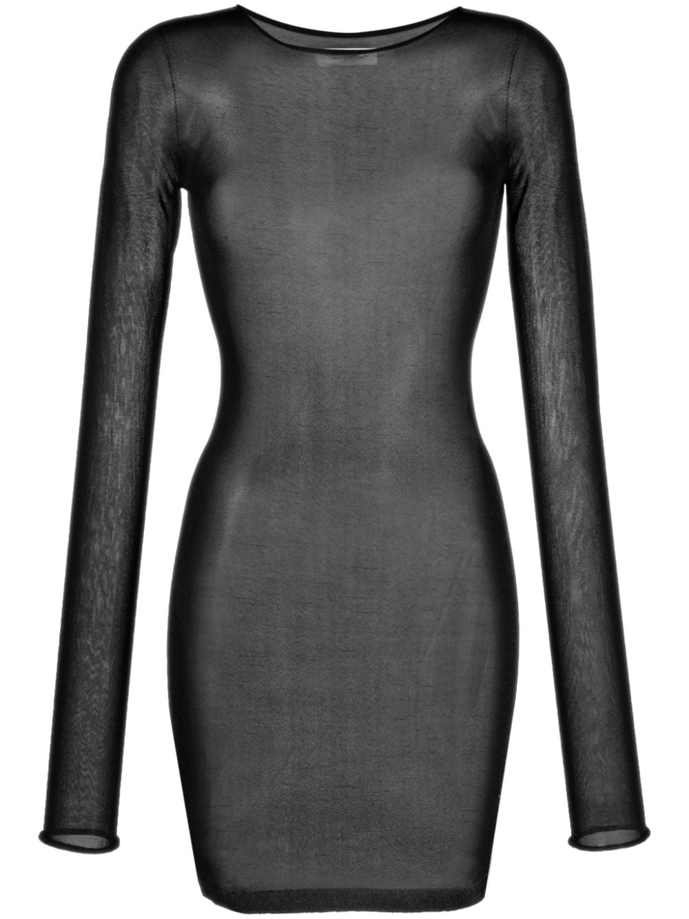 There Was One semi-sheer lurex minidress - Black