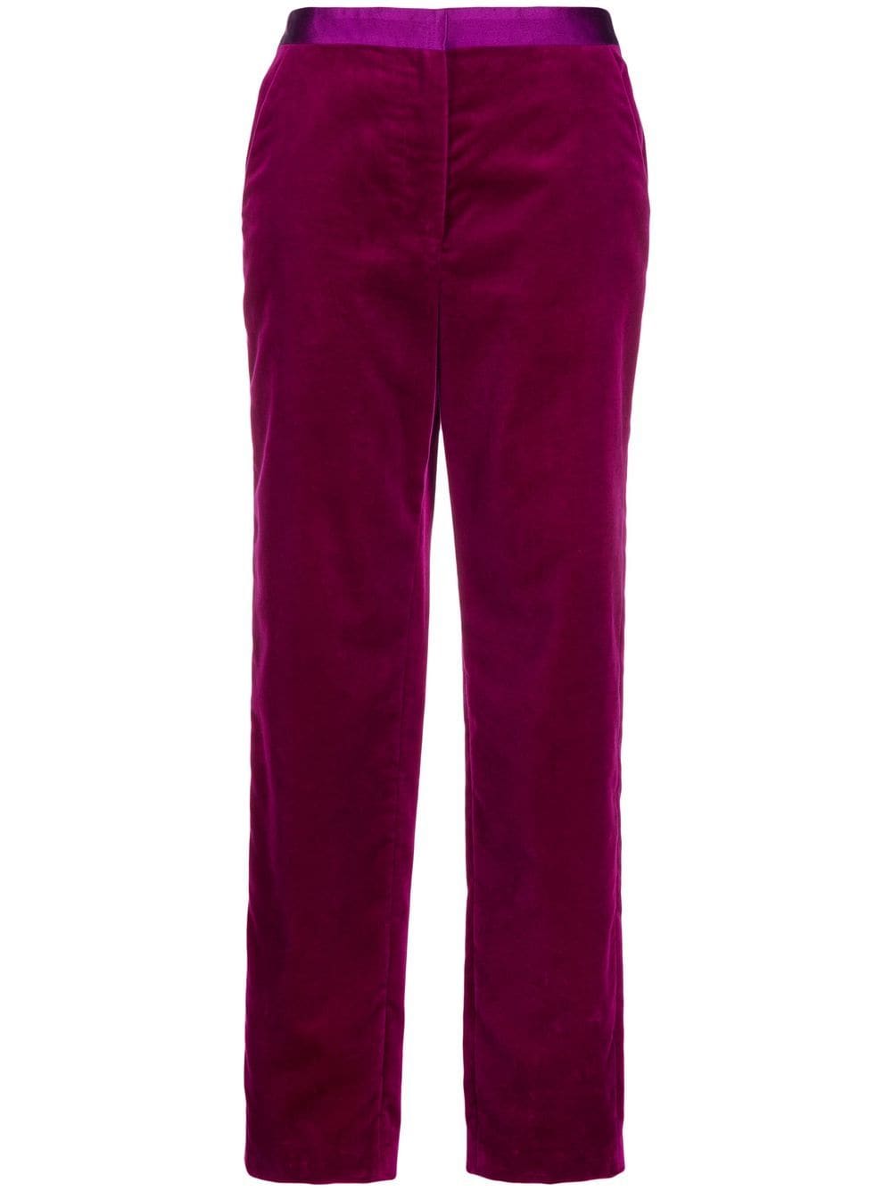 There Was One straight-leg velvet trousers - Purple von There Was One