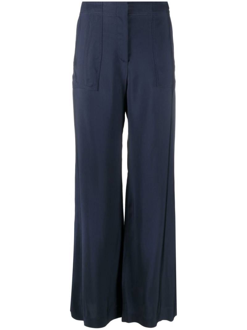 There Was One high-waisted wide-leg trousers - Blue von There Was One