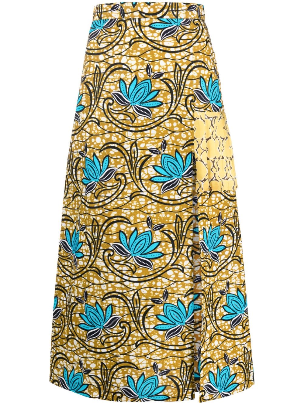 There Was One x Lisa Folawiyo floral-print cotton skirt - Yellow von There Was One
