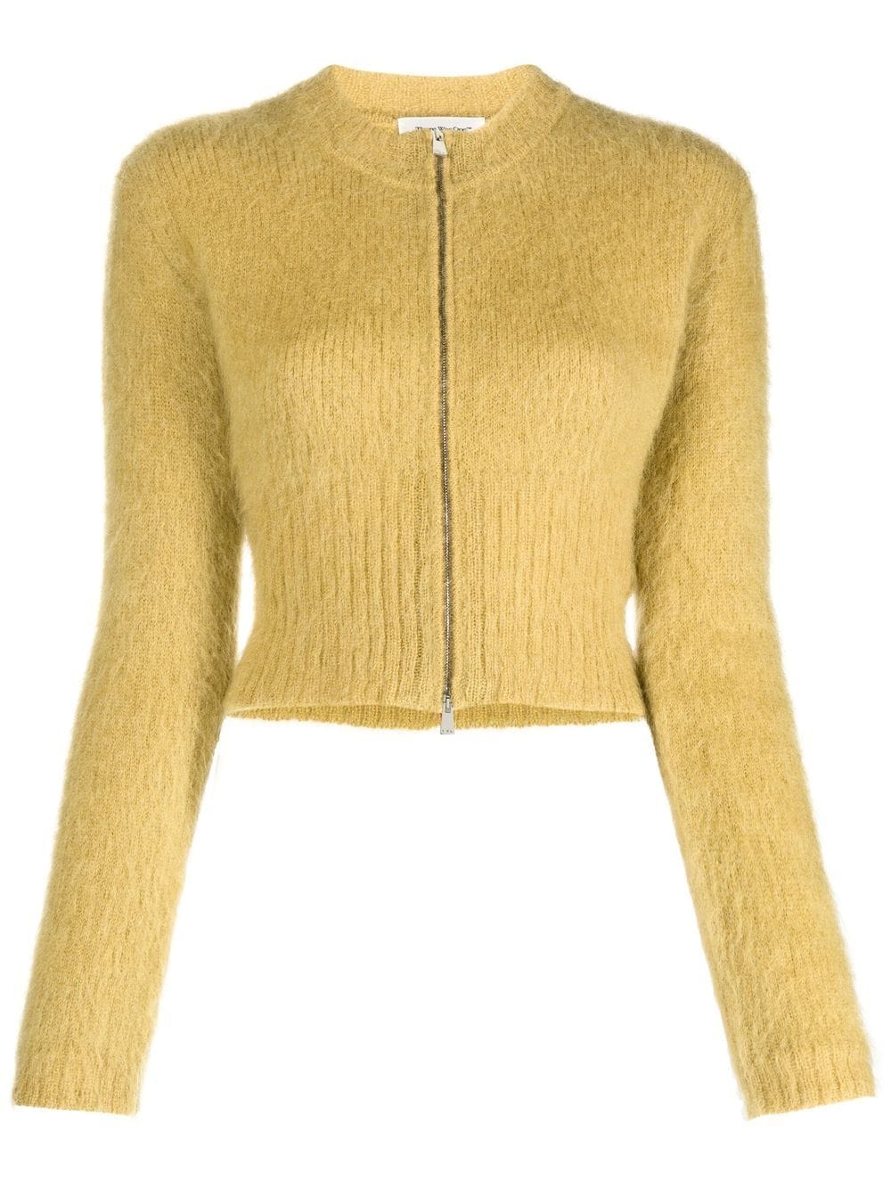 There Was One zip-up cropped cardigan - Yellow von There Was One