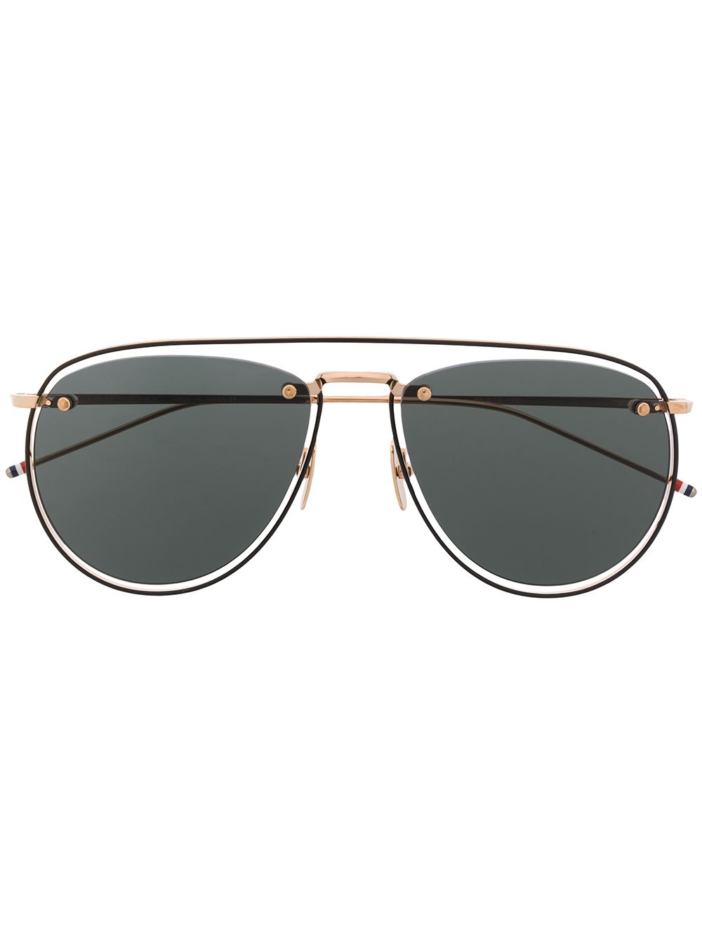 Thom Browne Eyewear TB-S113 pilot-frame sunglasses - Gold von Thom Browne Eyewear