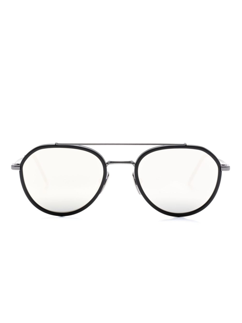 Thom Browne Eyewear pilot-frame mirrored sunglasses - Black von Thom Browne Eyewear