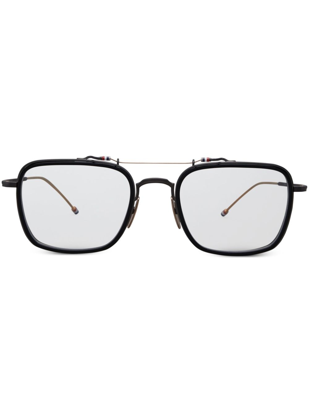 Thom Browne Eyewear rectangular-frame glasses - Black von Thom Browne Eyewear