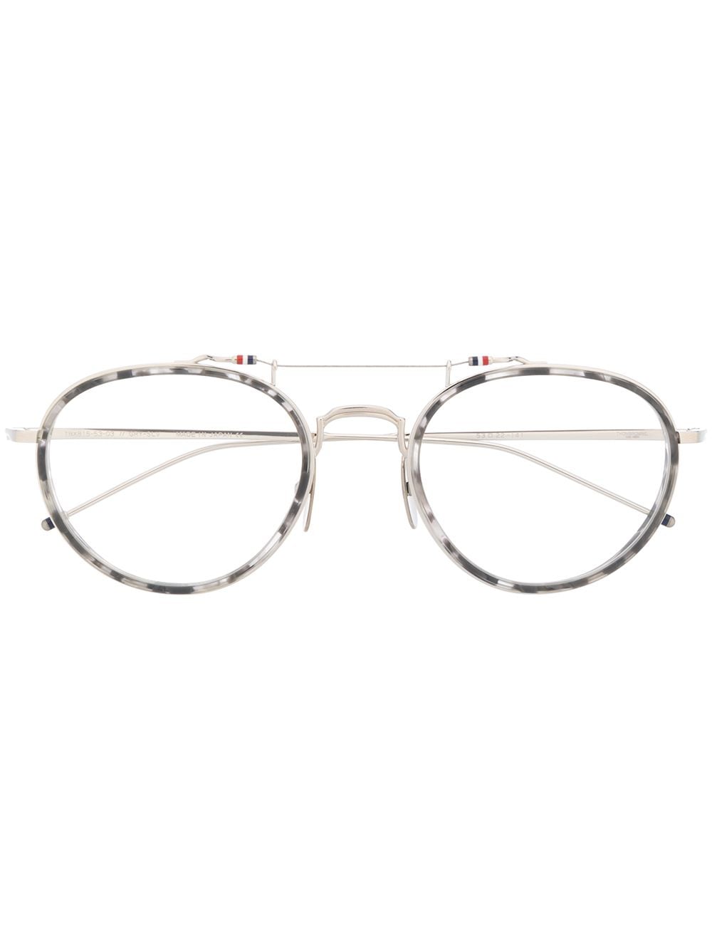 Thom Browne Eyewear round-frame eye glasses - Grey von Thom Browne Eyewear