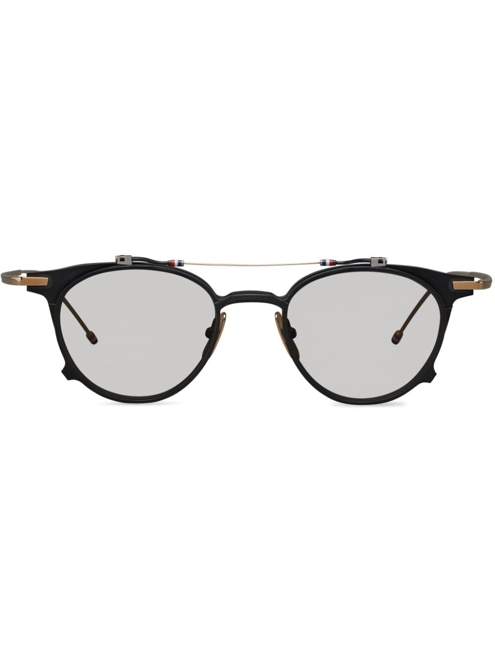 Thom Browne Eyewear round-frame flip-up sunglasses - Black von Thom Browne Eyewear