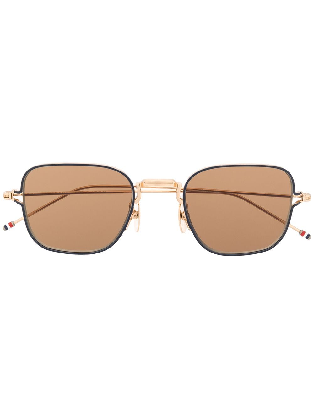 Thom Browne Eyewear thin squared sunglasses - Gold von Thom Browne Eyewear