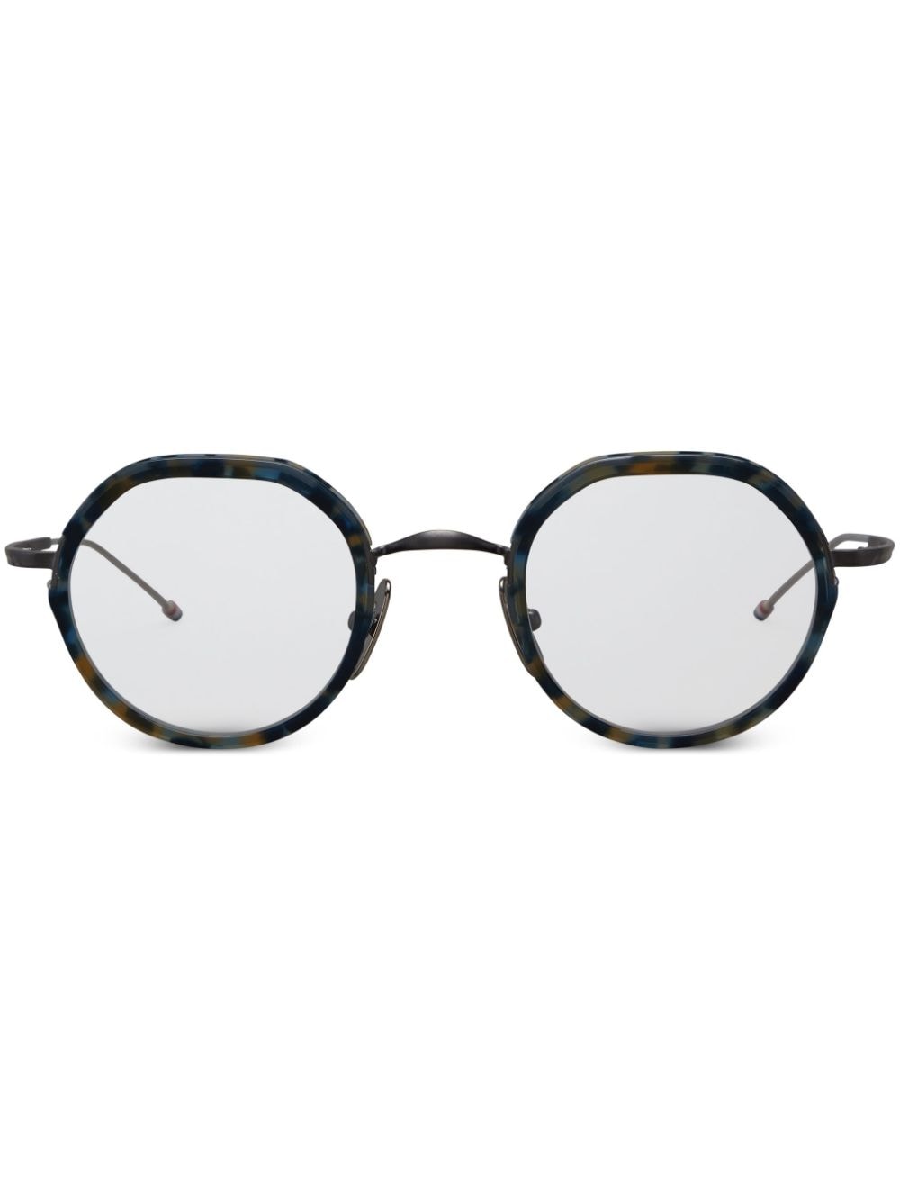 Thom Browne Eyewear tortoiseshell round-frame glasses - Blue von Thom Browne Eyewear