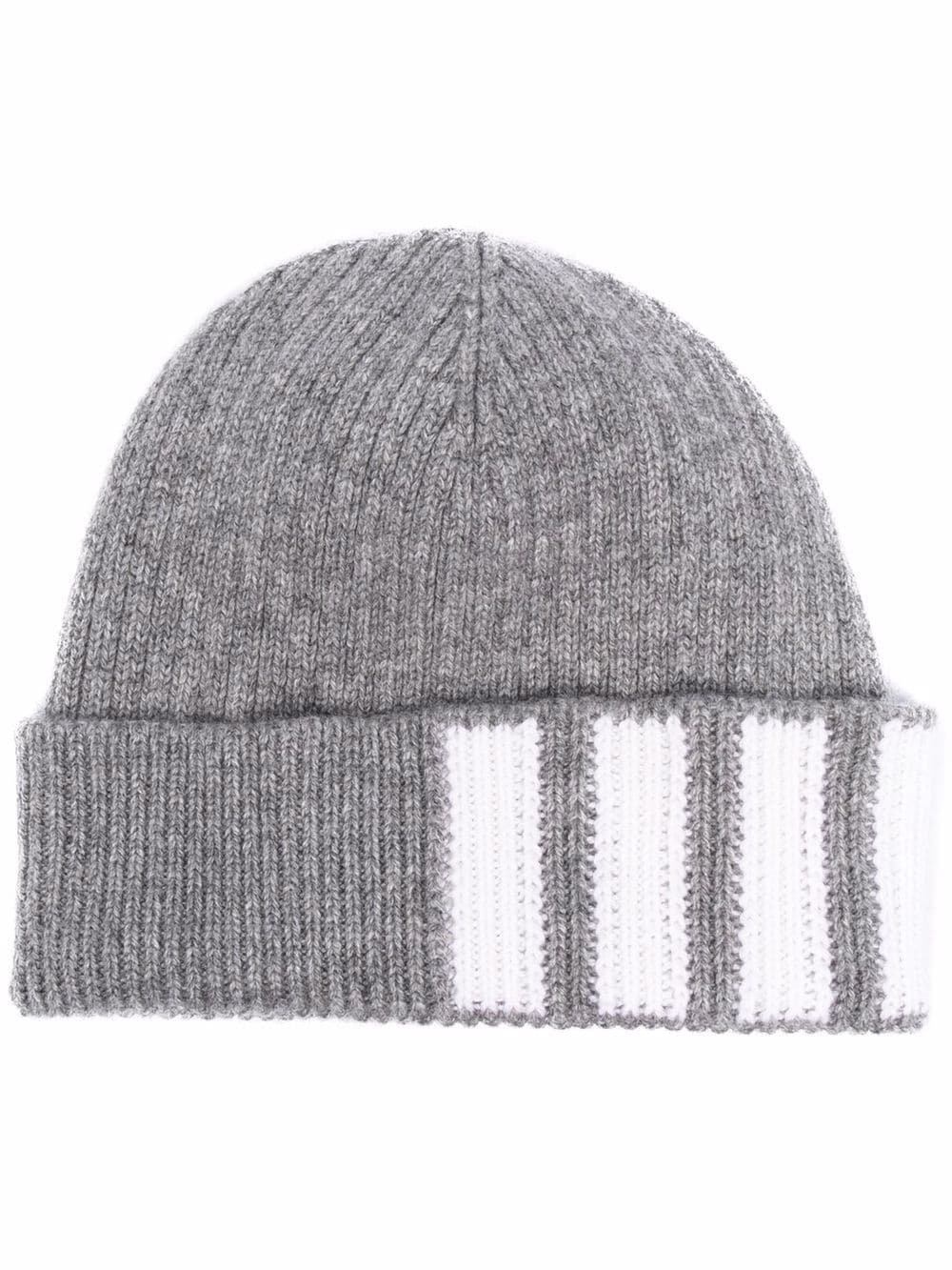 Thom Browne Kids 4-Bar cashmere beanie - Grey von Thom Browne Kids