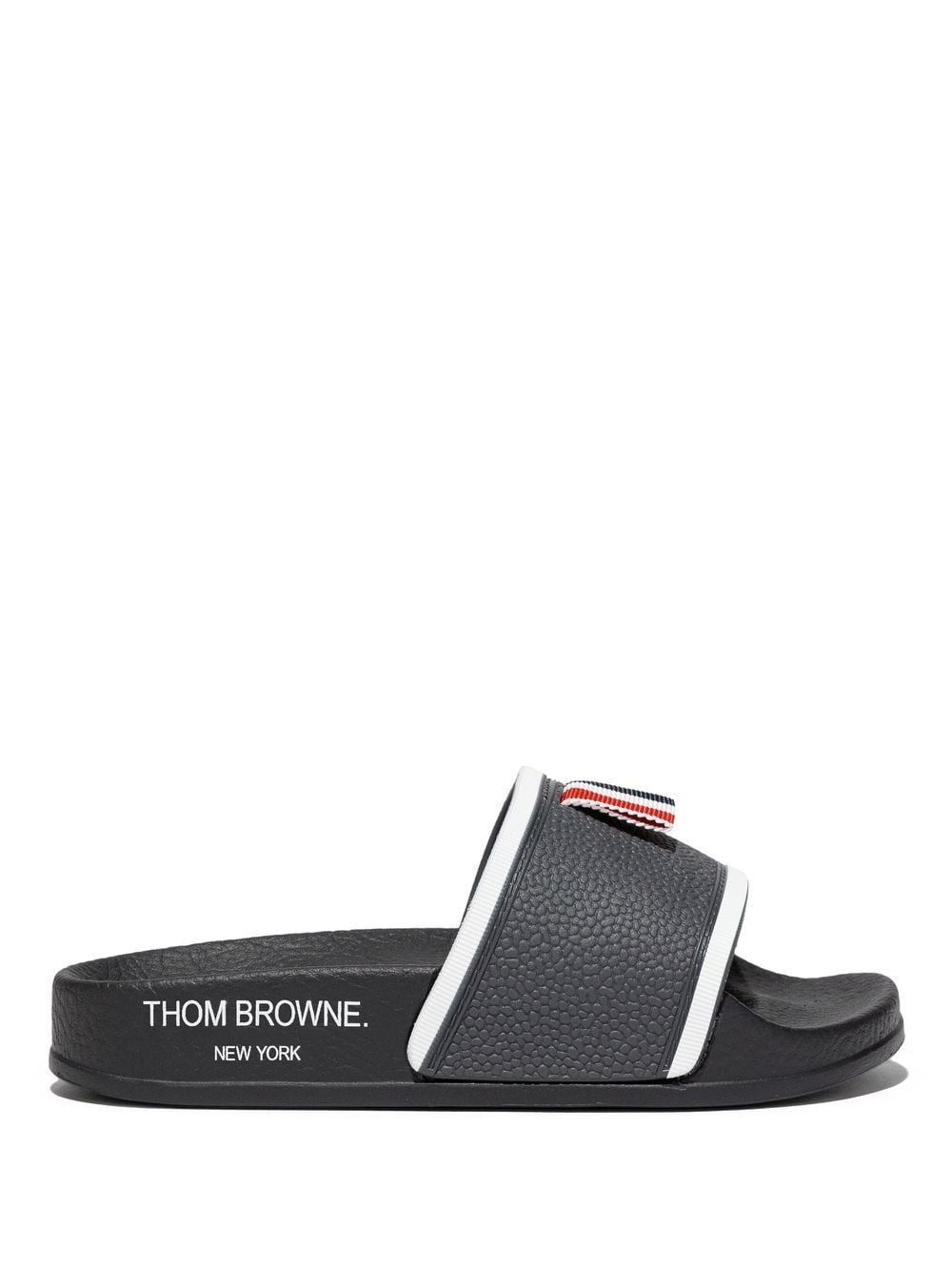 Thom Browne Kids RWB Stripe open-toe slides - Grey von Thom Browne Kids