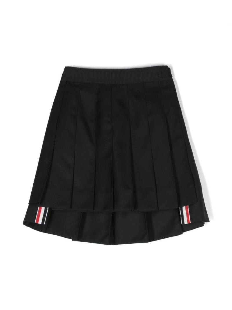 Thom Browne Kids Super 120s pleated wool skirt - Black von Thom Browne Kids