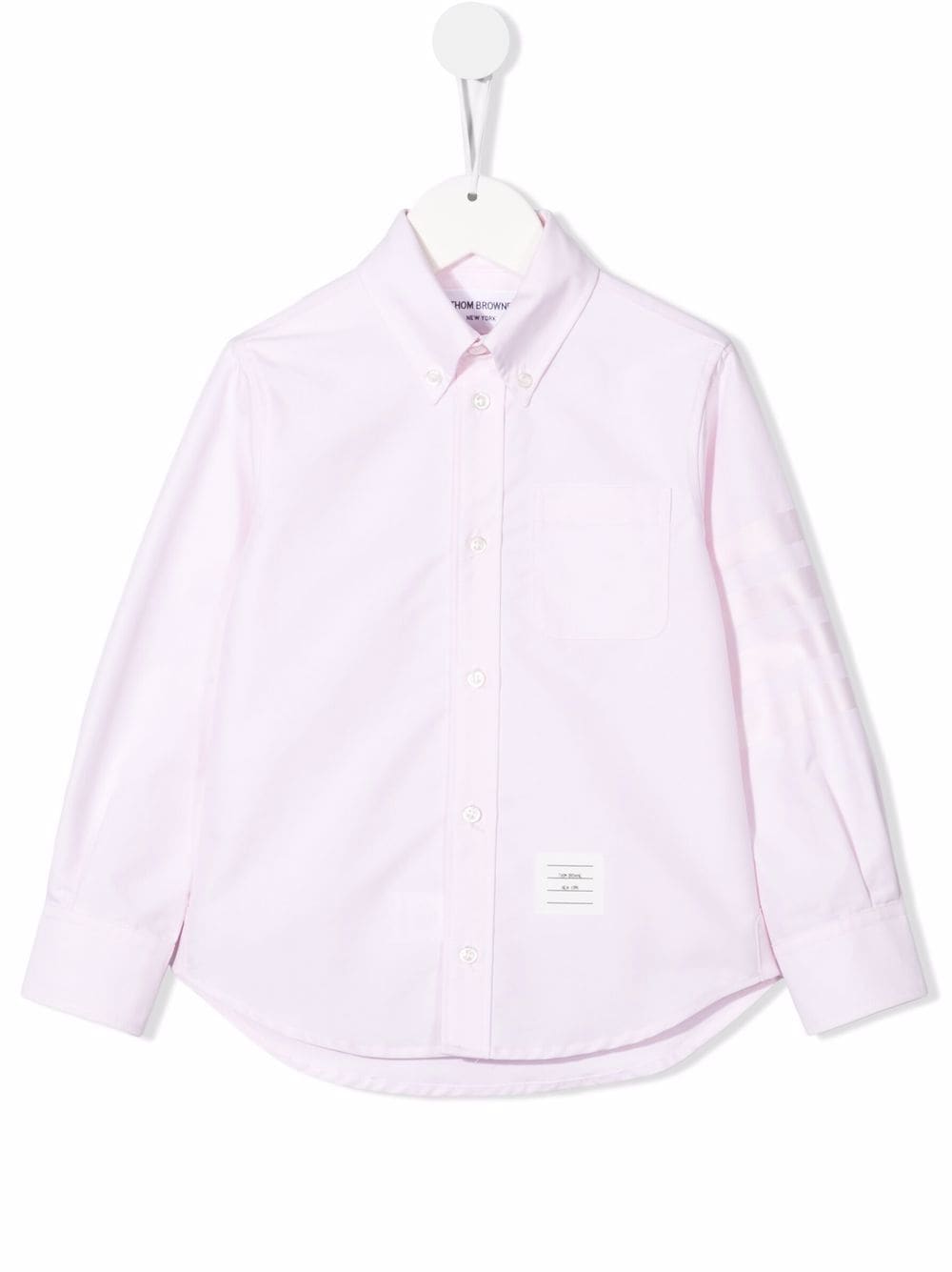 Thom Browne Kids logo-print buttoned up shirt - Pink von Thom Browne Kids