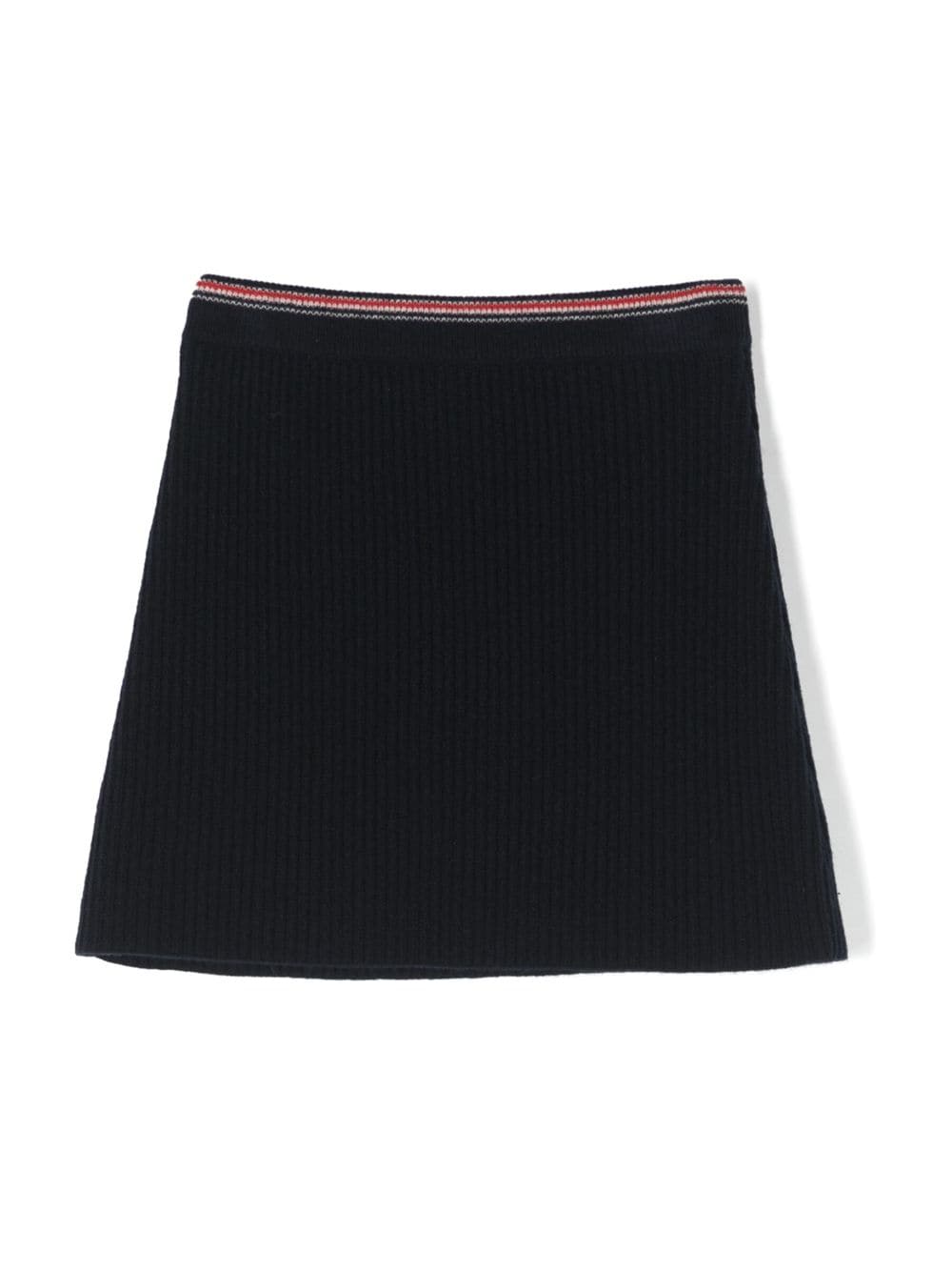 Thom Browne Kids ribbed-knit A-line miniskirt - Blue von Thom Browne Kids