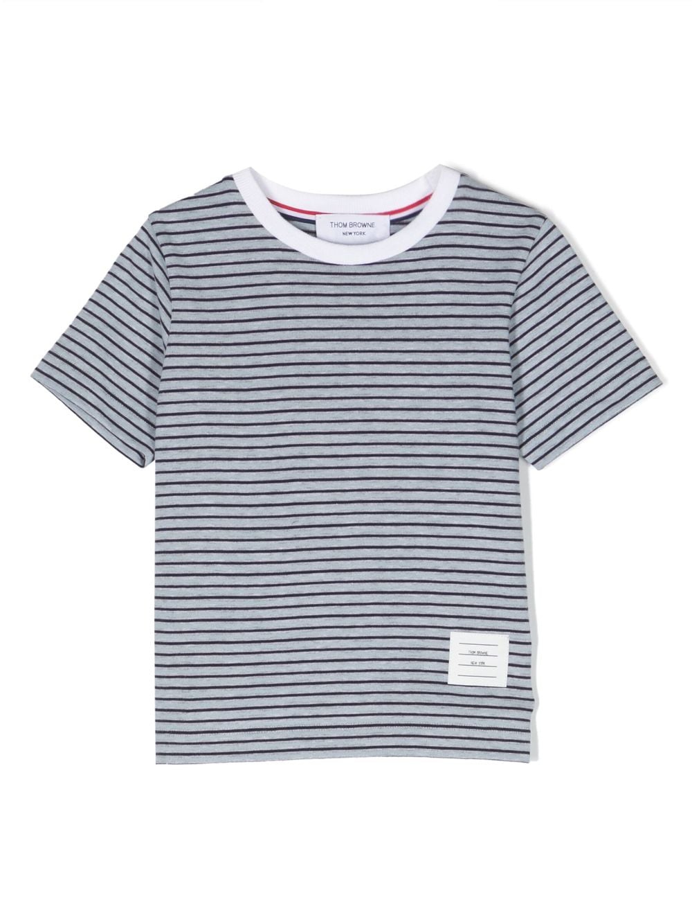 Thom Browne Kids short-sleeve striped jersey T-shirt - Blue von Thom Browne Kids