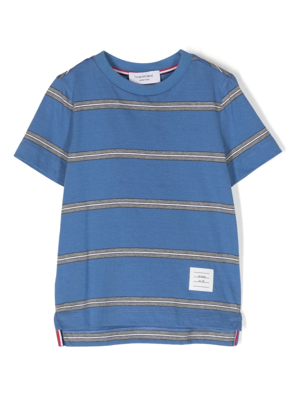Thom Browne Kids striped cotton T-shirt - Blue von Thom Browne Kids