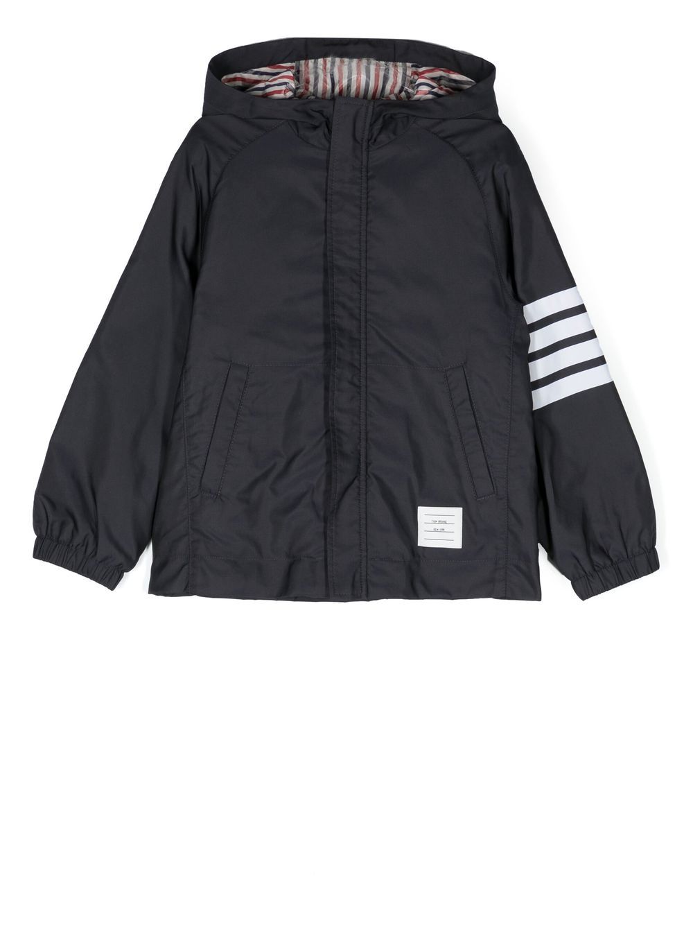 Thom Browne Kids zip-up hooded jacket - Blue von Thom Browne Kids