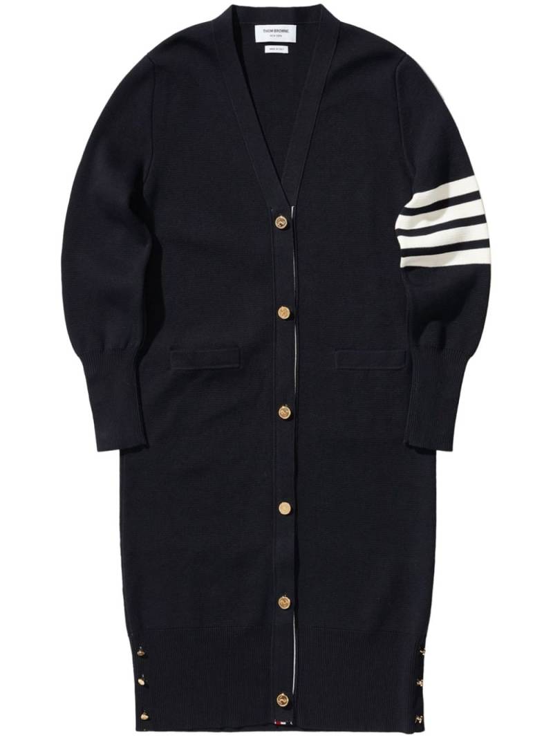 Thom Browne 4-Bar v-neck long cardigan - Blue von Thom Browne