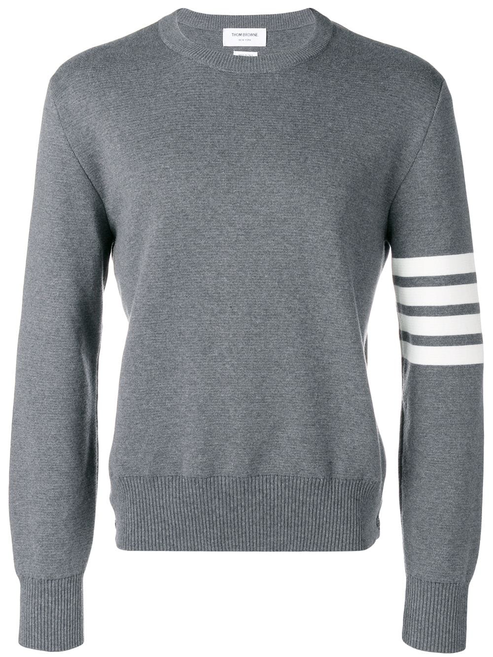 Thom Browne 4-Bar Milano Stitch Pullover - Grey von Thom Browne