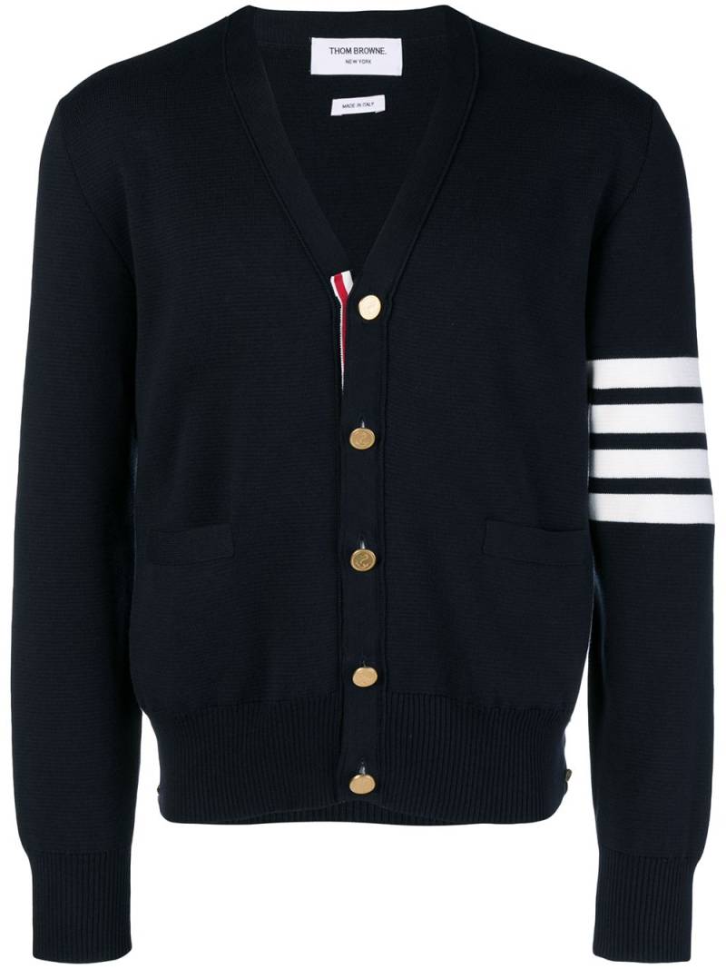 Thom Browne 4-Bar Milano Stitch cardigan - Blue von Thom Browne