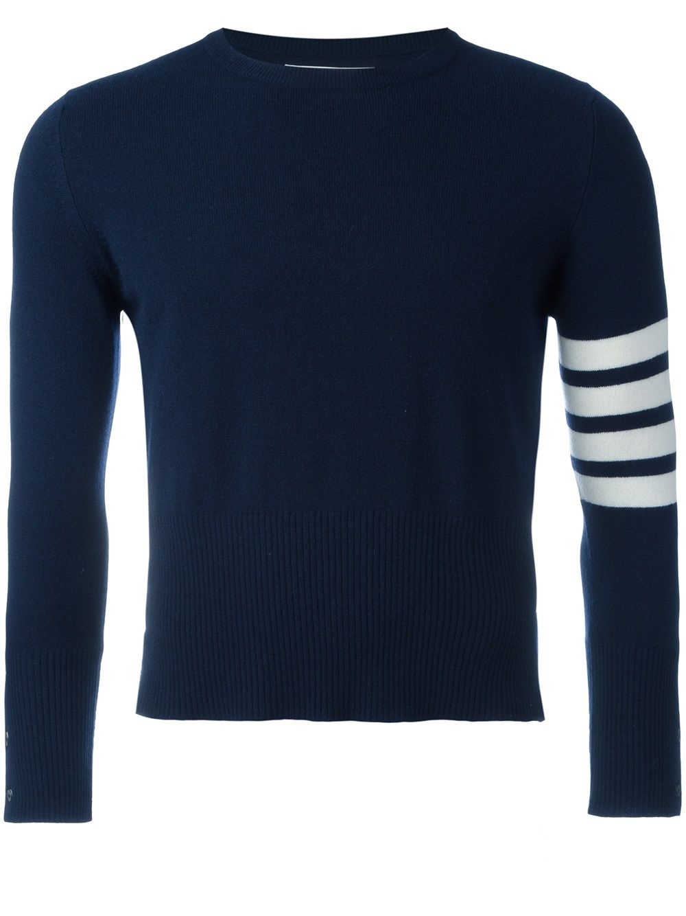 Thom Browne 4-Bar Short Cashmere Pullover - Blue von Thom Browne