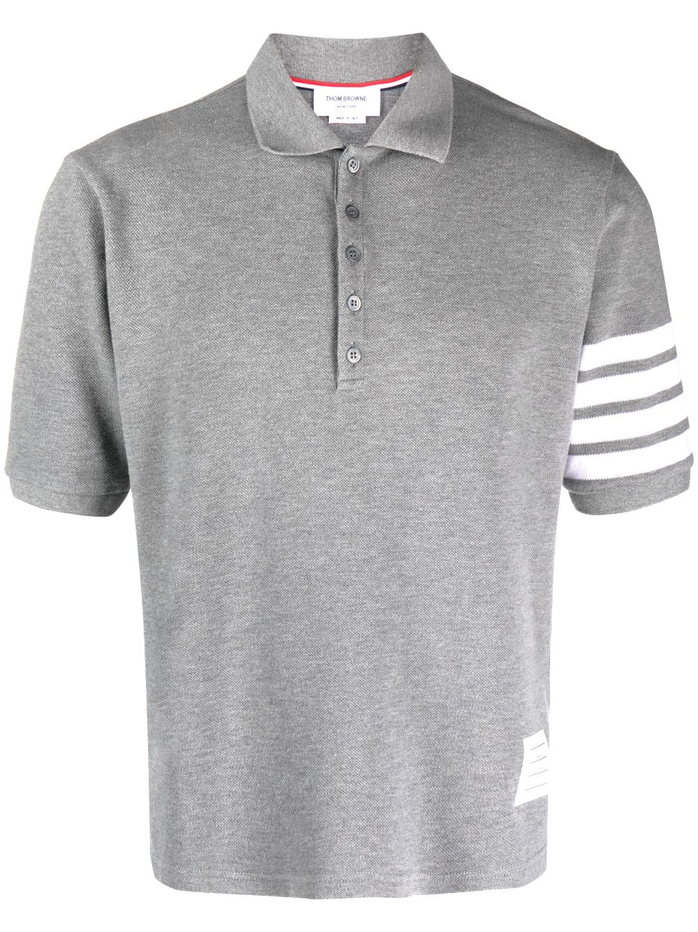 Thom Browne 4-Bar Stripe 2003-print polo shirt - Grey von Thom Browne