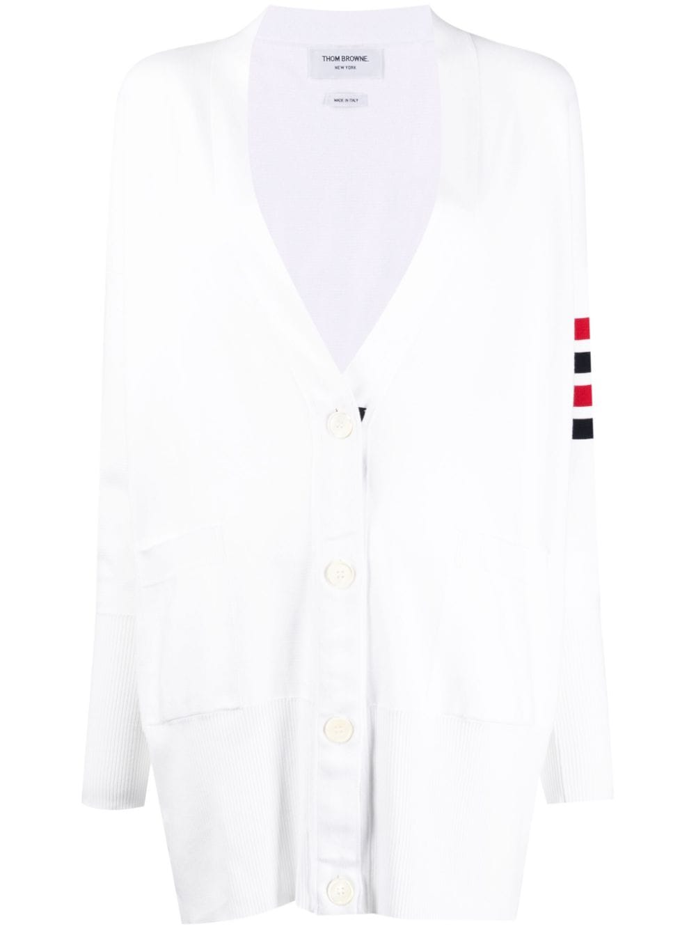 Thom Browne 4-Bar Stripe cardigan - White von Thom Browne