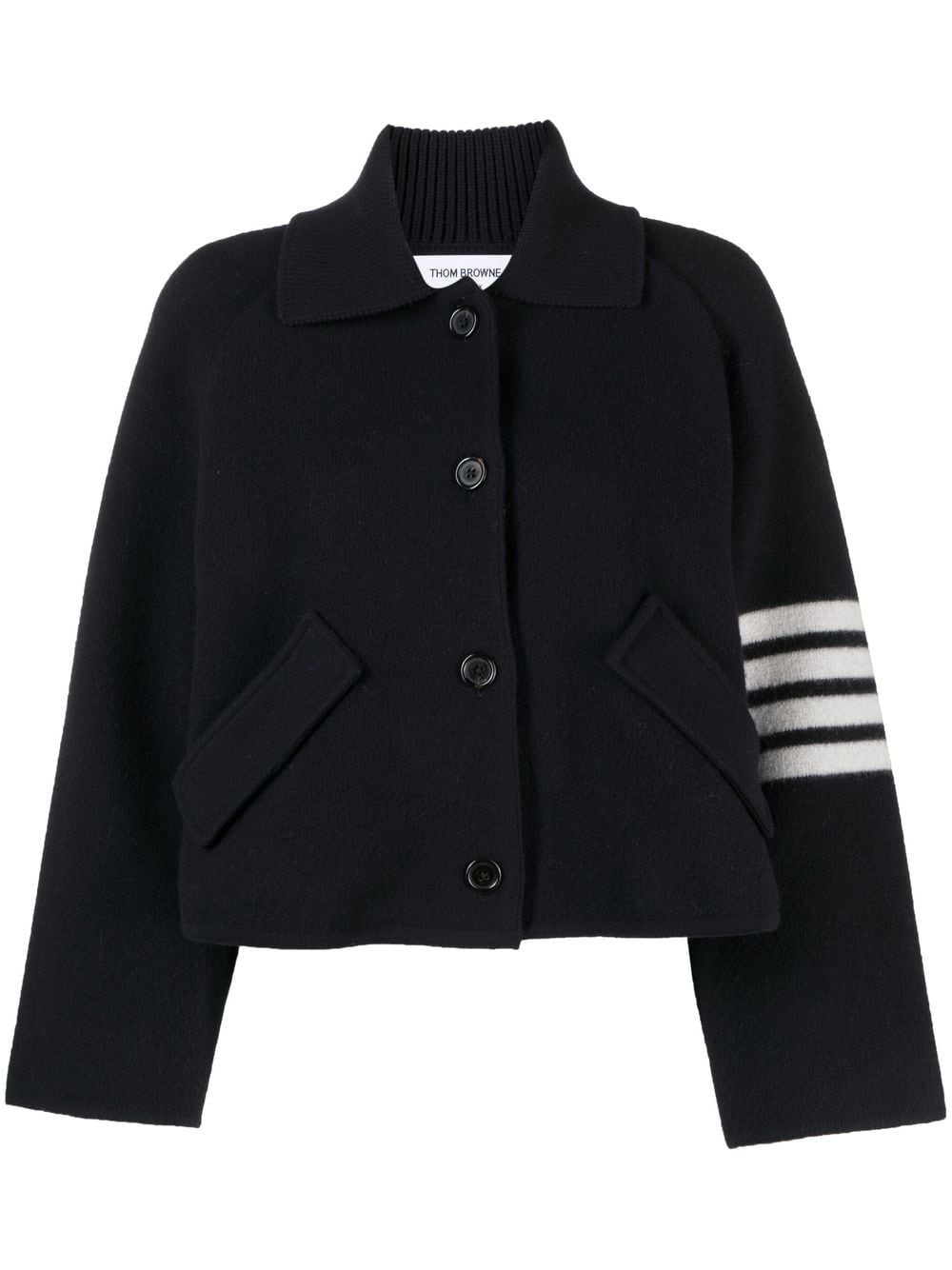 Thom Browne 4-Bar Stripe cropped jacket - Blue von Thom Browne