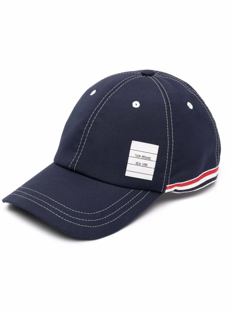 Thom Browne 4-Bar Tag baseball cap - Blue von Thom Browne