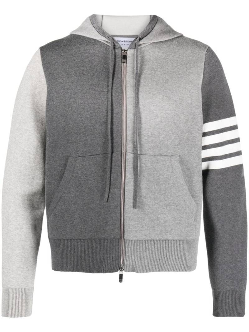 Thom Browne 4-Bar Turtle Icon jacquard hoodie - Grey von Thom Browne