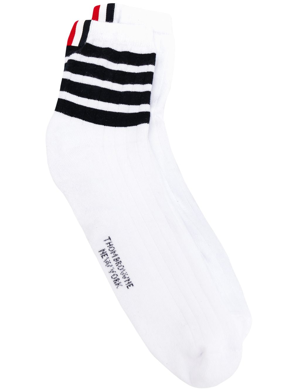 Thom Browne 4-Bar ankle socks - White von Thom Browne