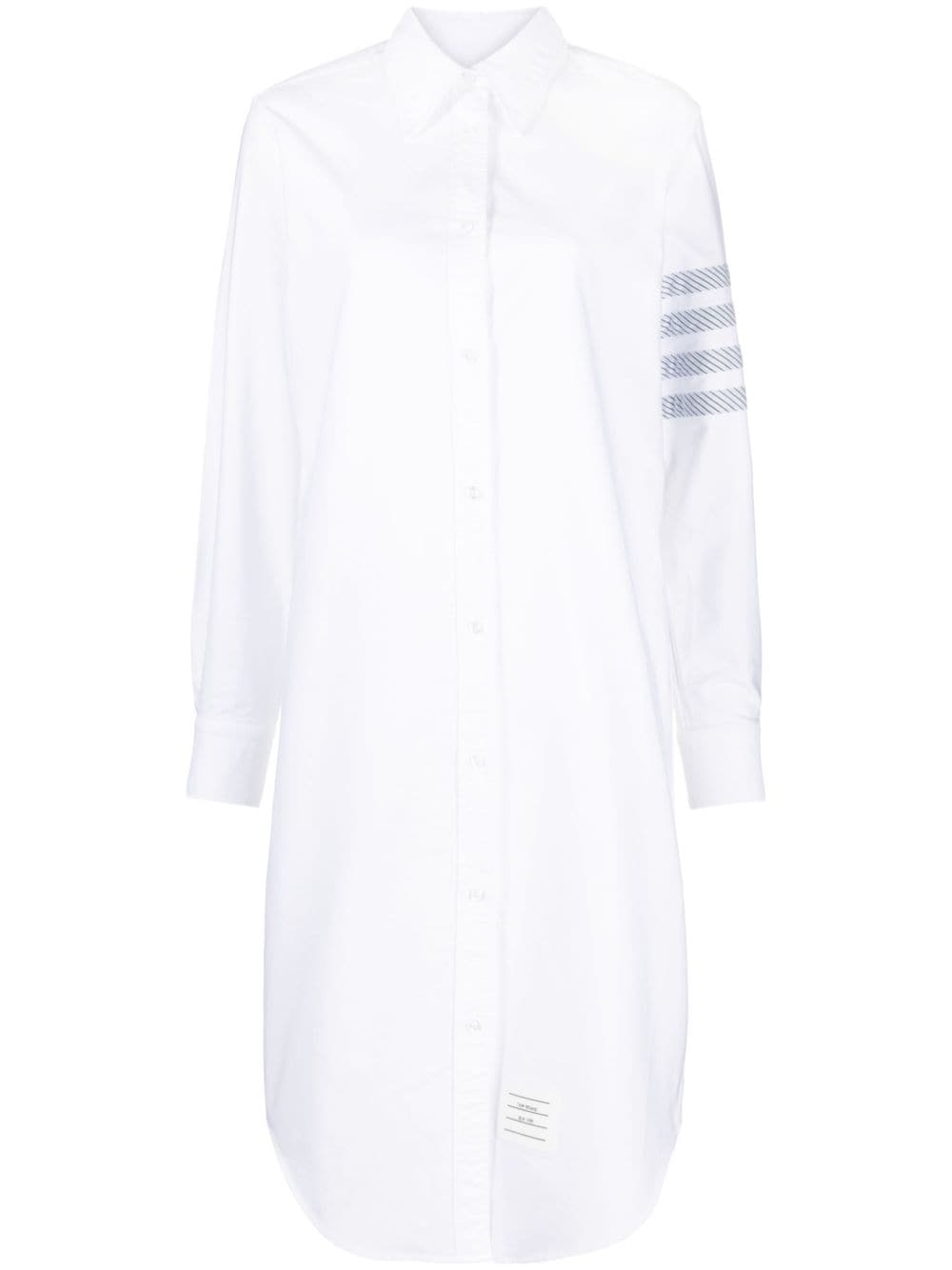 Thom Browne 4-Bar cotton shirt dress - White von Thom Browne