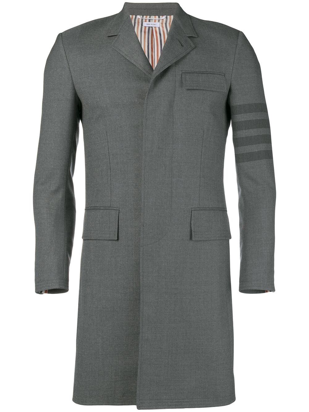 Thom Browne 4-Bar high-armhole Chesterfield coat - Grey von Thom Browne