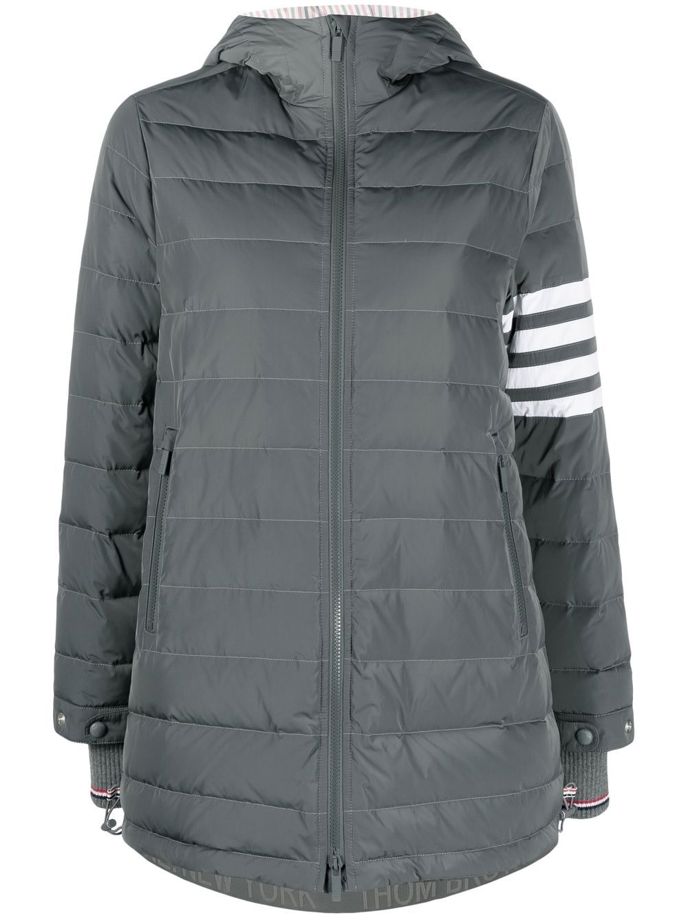 Thom Browne 4-Bar hooded ski jacket - Grey von Thom Browne