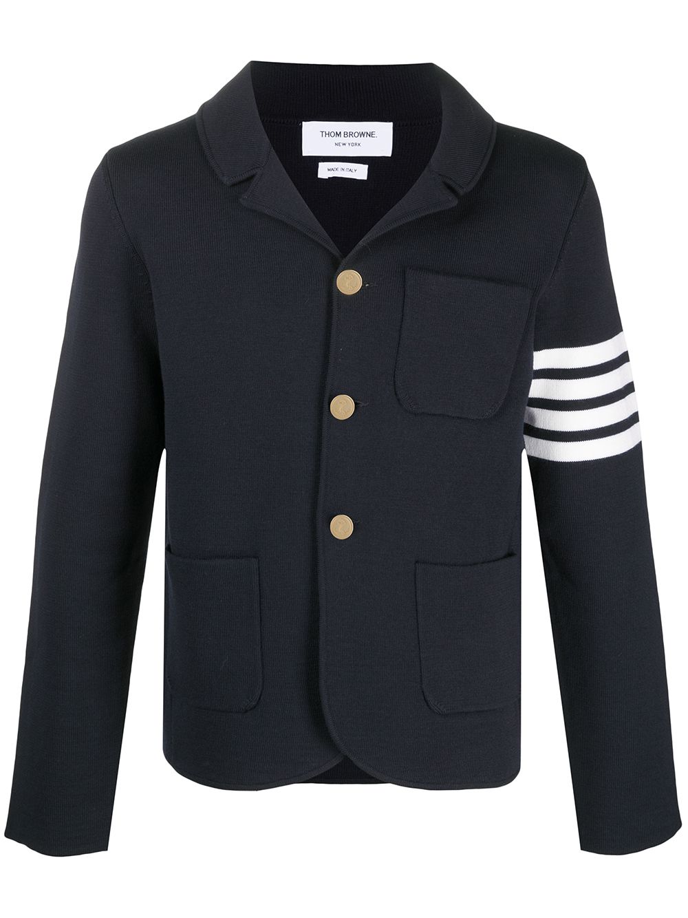 Thom Browne 4-Bar knit blazer - Blue von Thom Browne