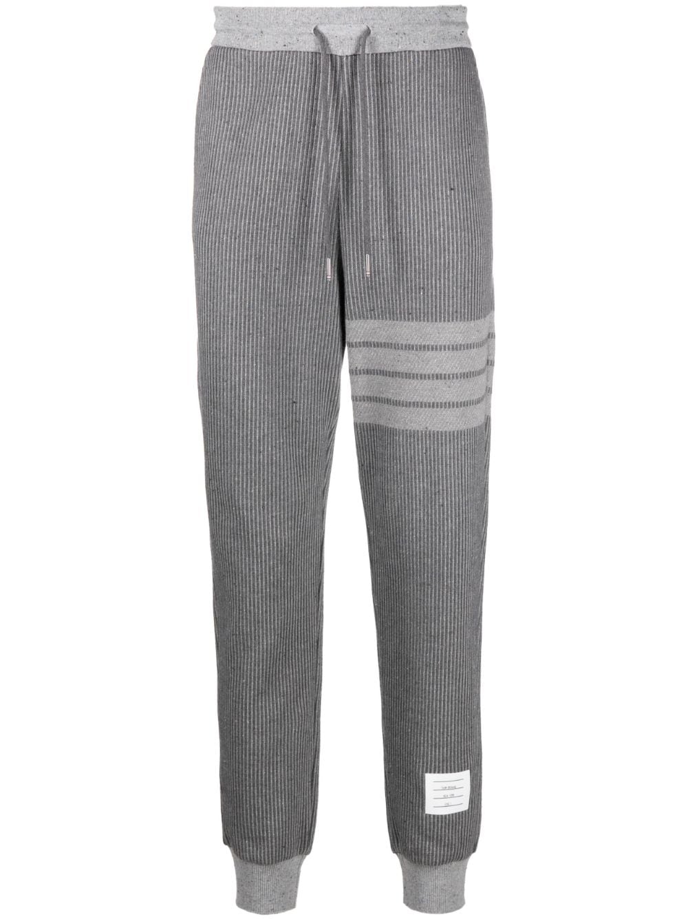 Thom Browne 4-Bar knitted track pants - Grey von Thom Browne