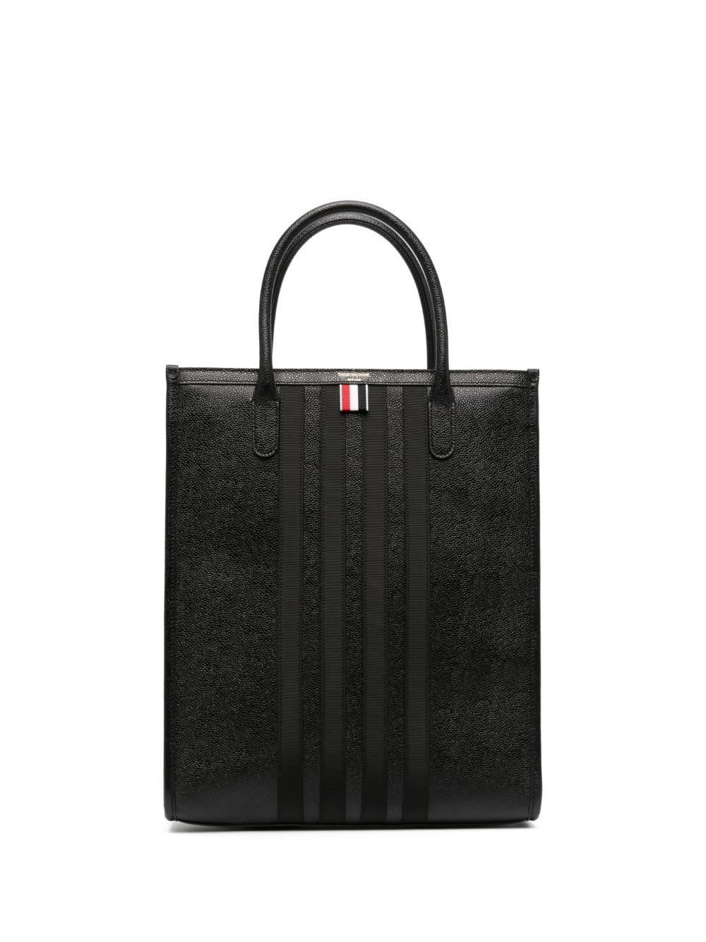 Thom Browne 4-Bar leather tote bag - Black von Thom Browne