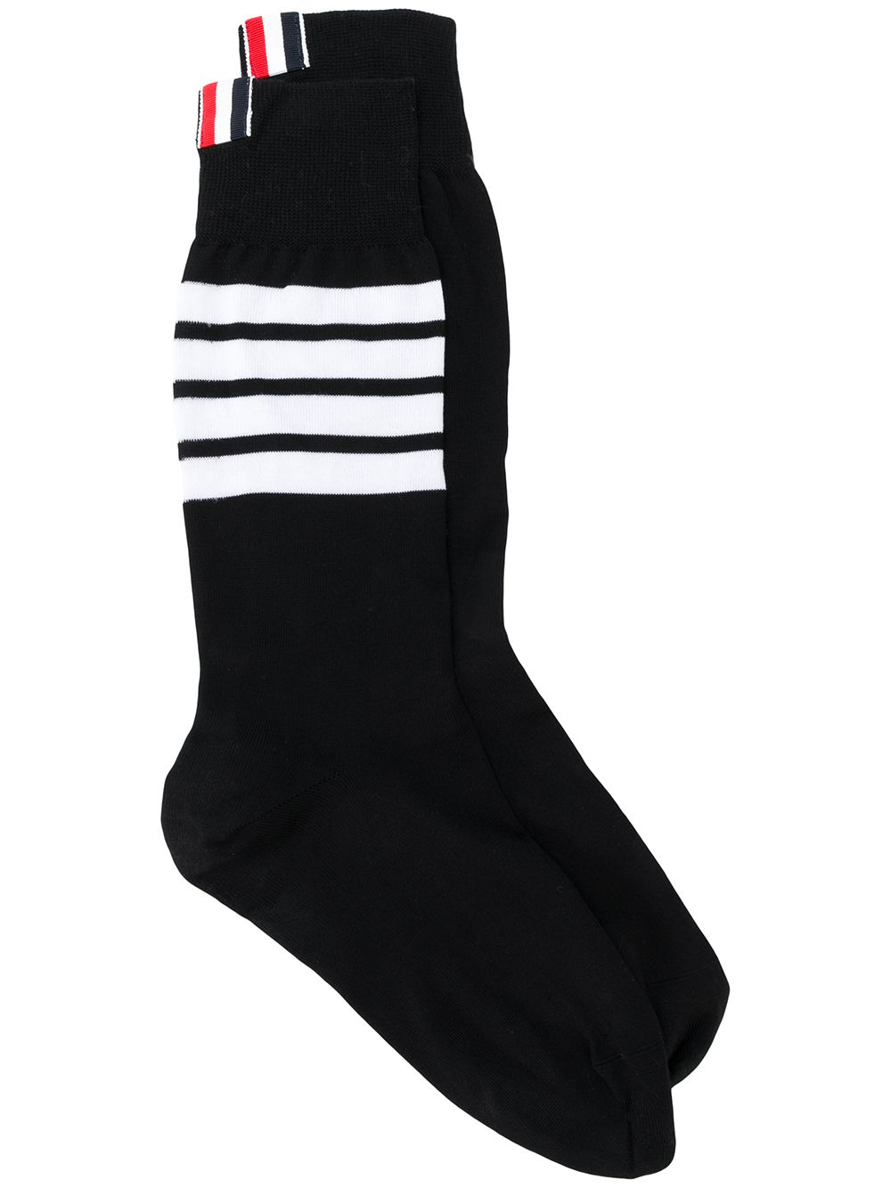 Thom Browne 4-Bar mid-calf socks - Black von Thom Browne