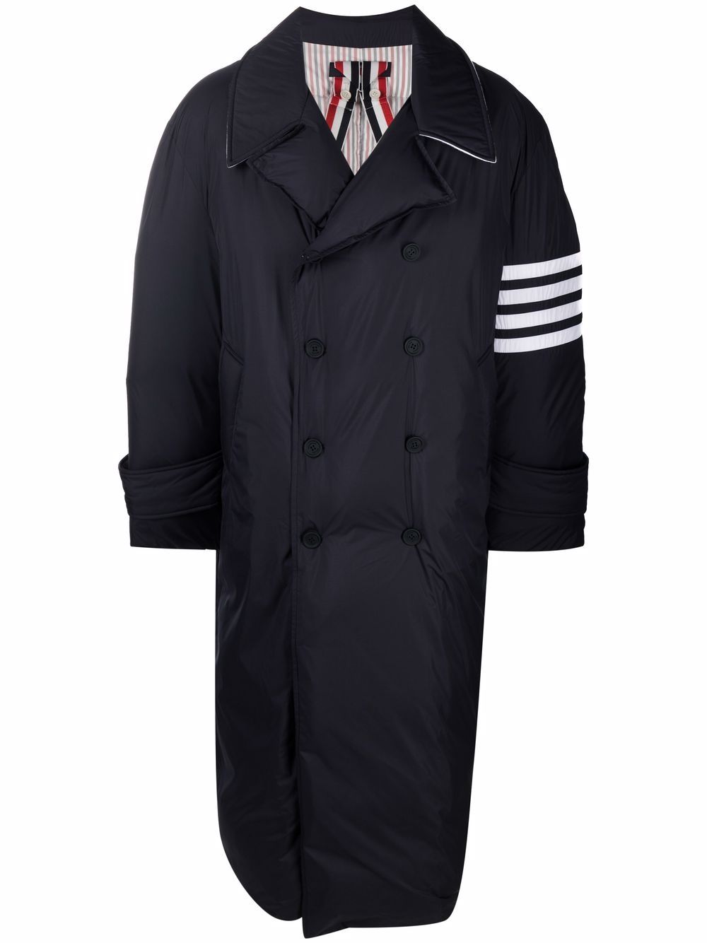 Thom Browne 4-Bar padded peacoat - Blue von Thom Browne